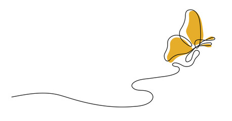 a hand-drawn butterfly. an isolated element, on a white background in a linear style. modern minimalist design. for print,  prints, social networks, banner, poster. art vector illustration.