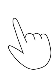 Obraz premium 押す・指す手（線画のみ）