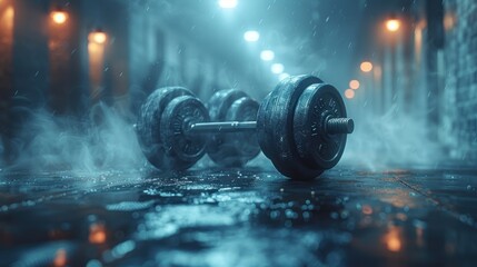 A Wet Barbell on a Rainy Night