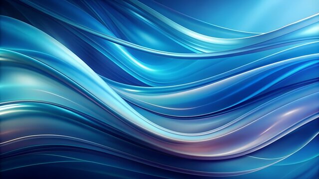 Fluid blue design with soft curves and hazy lines on a blue backdrop. Concept Abstract Art, Blue Aesthetics, Soft Curves, Hazy Lines, Fluid Design