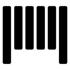 bar code  glyph   icon vector illustration isolated on white background