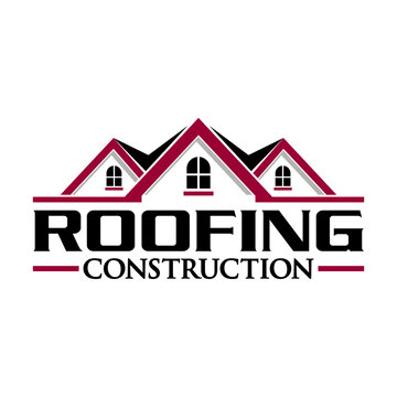 Real estate roofing logo design template vector illustration