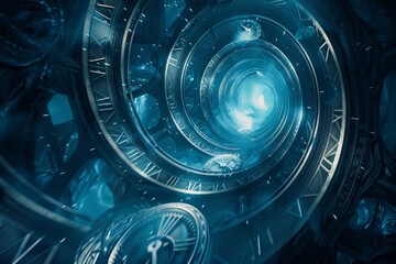 This futuristic clock shows the passage of time and is powered by artificial intelligence.