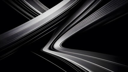 灰色のくの字に曲がるラインの抽象的な背景イラスト