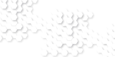 Abstract background with hexagon, modern abstract vector polygonal pattern. Futuristic abstract honeycomb technology white background. Luxury white hexagon pattern.
