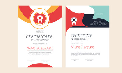 Corporate certificate template layout
