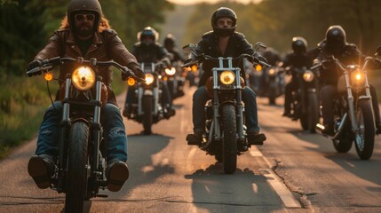 Motorcycle gang, AI generated Image