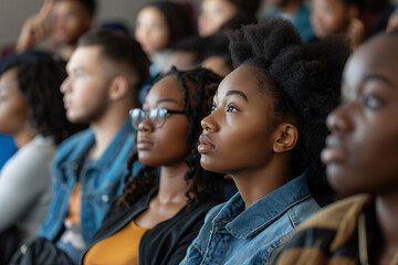 Focused Minds: Diverse Students Deep in Thought During a Lecture