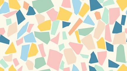 minimal pastel colored seamless geometric pattern with grungy artistic design
