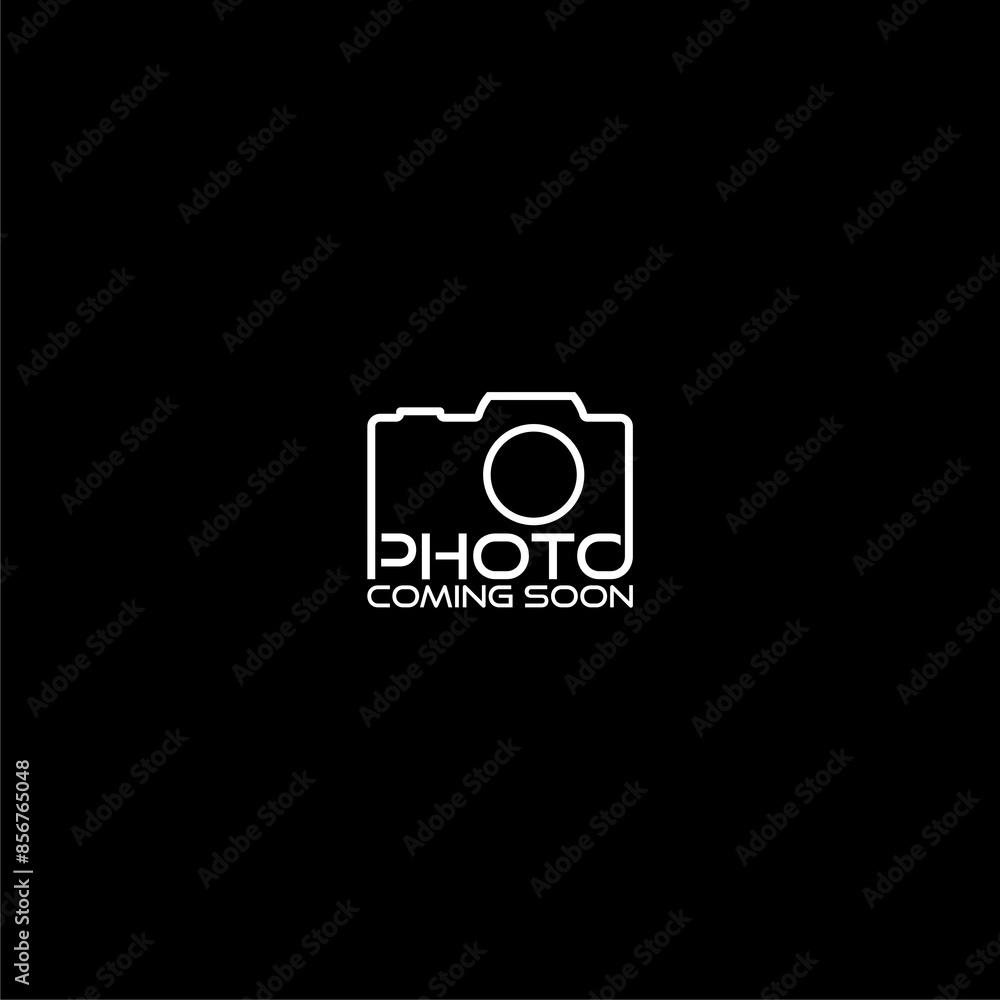 Canvas Prints Photo coming soon logo icon isolated on dark background