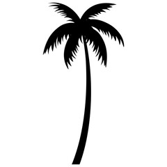 Palm trees silhouettes tropical summer. Palm tree icon.