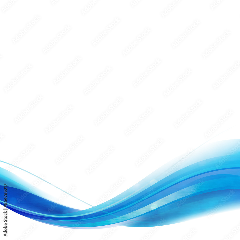 Aufkleber blue curve frame template design element