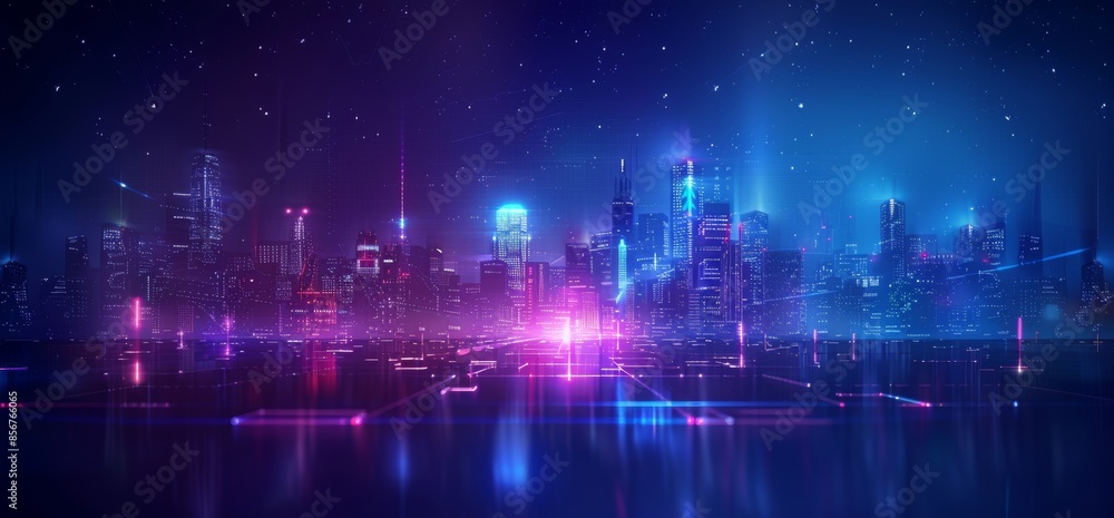 Poster using stock ai, a modern abstract 3d background, with copy space.