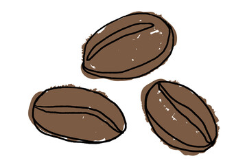 Doodle coffee beans design element