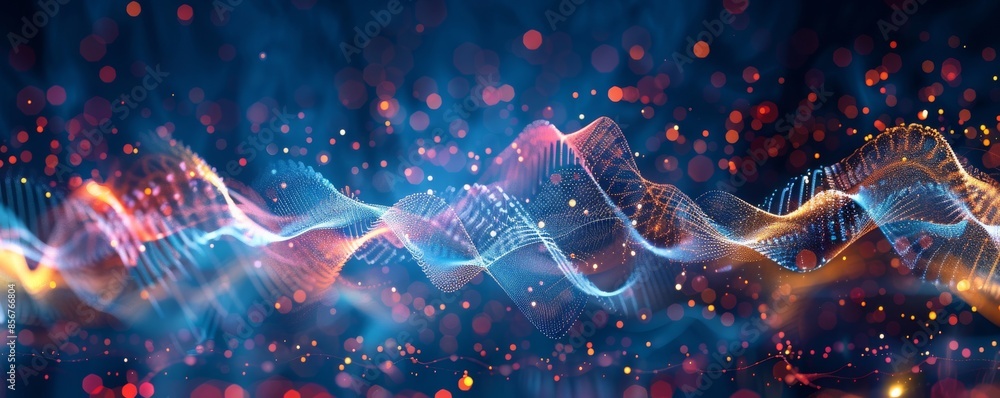 Poster the background can be used for technological processes, neural networks and artificial intelligence,