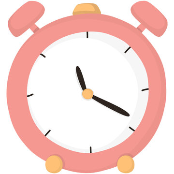 red alarm clock illustration 