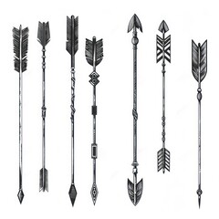 Arrow hand drawn vector.