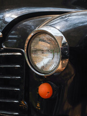 classic car with chrome front grille