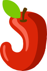 Apple Letter Alphabet Vector Element
