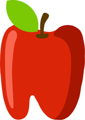 Apple Letter Alphabet Vector Element
