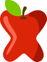 Apple Letter Alphabet Vector Element