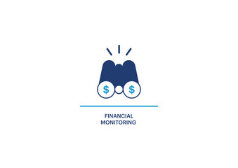 Financial monitoring icon in eps 10.