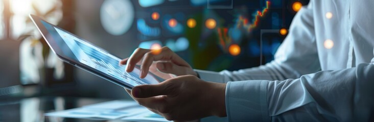 Businessmen are trading in the stock market