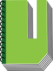 NoteBook Letter Alphabet Vector Element