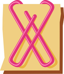 Paper Clip Letter Alphabet Vector Element