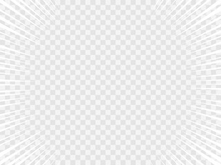 シンプルな白い集中線の左右太線フレーム背景