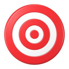 3D dartboard png sticker, business target graphic on transparent background