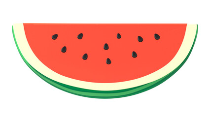 Watermelon png sticker, fruit 3D cartoon transparent background
