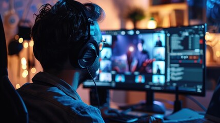 Closeup view of a computer monitor or screen displaying a live streaming platform interface with real time viewer comments reactions and interactions