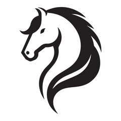 Horse vector icon silhouette