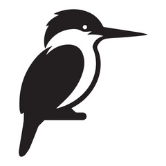 Kingfisher vector silhouette icon