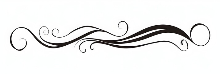 Elegant Cursive Doodle with Gentle Swirls Graphic Design