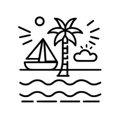 Obraz premium Beach Icon