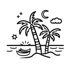 beach icon, summer icon, sea icon, sun icon, vacation icon, holiday icon, travel icon, hotel icon, nature icon, tourism icon, plane icon, relaxation icon, sand icon, umbrella icon, mountain icon, airp