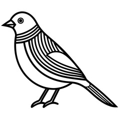 one bird line art vector illustration
