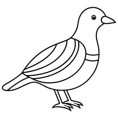 Obraz premium one bird line art vector illustration