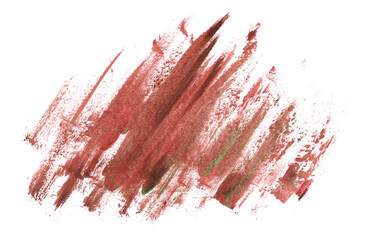 Colorful grunge brush strokes oil paint isolated on white background