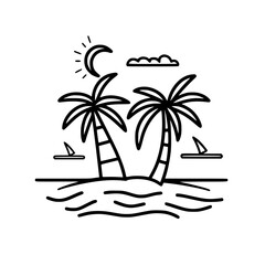 beach icon, summer icon, sea icon, sun icon, vacation icon, holiday icon, travel icon, hotel icon, nature icon, tourism icon, plane icon, relaxation icon, sand icon, umbrella icon, mountain icon, airp