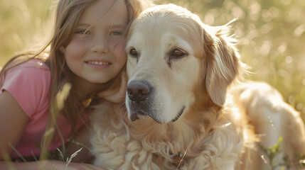 Children and a therapy dog, showcasing the comfort animals bring to emotional healing
