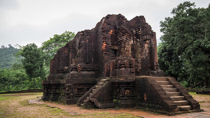 Naklejka premium The architecture of My Son Temples in Central Vietnam
