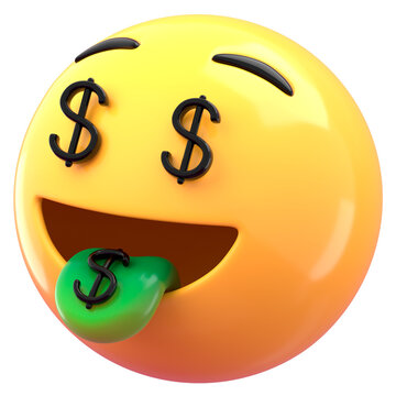 recommend clip art: 3D emoticon png money face sticker, transparent background