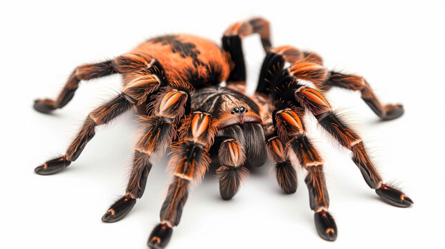 Goliath Tarantula, large spider with hairy body and strong legs, white background, Ai generated Images