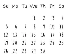 Monthly calendar  png sticker, transparent background