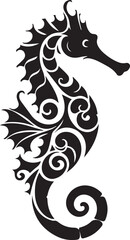Seahorse design silhouette vector art work JPEG & EPS file