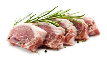 Fototapeta premium Isolated pork shoulder meat on a white background
