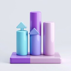 Illustration of  geomatric figure in the style of 3d icon. Generative ai.